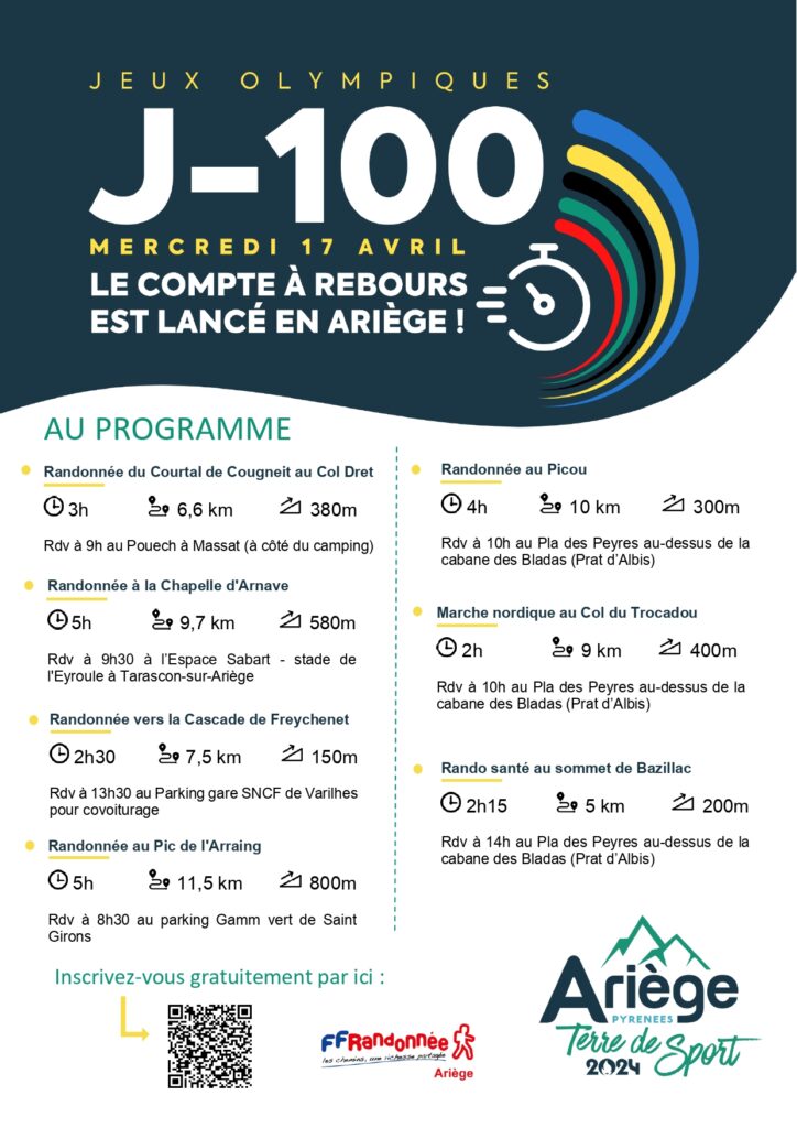 Affiche J-100 JO Ariège